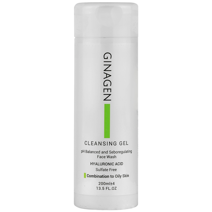 ژل شستشوی صورت پوست چرب ژیناژن 200میلی لیتری