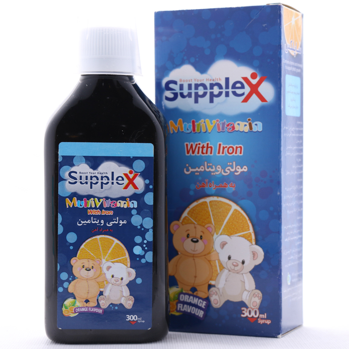 شربت مولتی ویتامین به همراه آهن ساپلکس 300 میلی لیتر