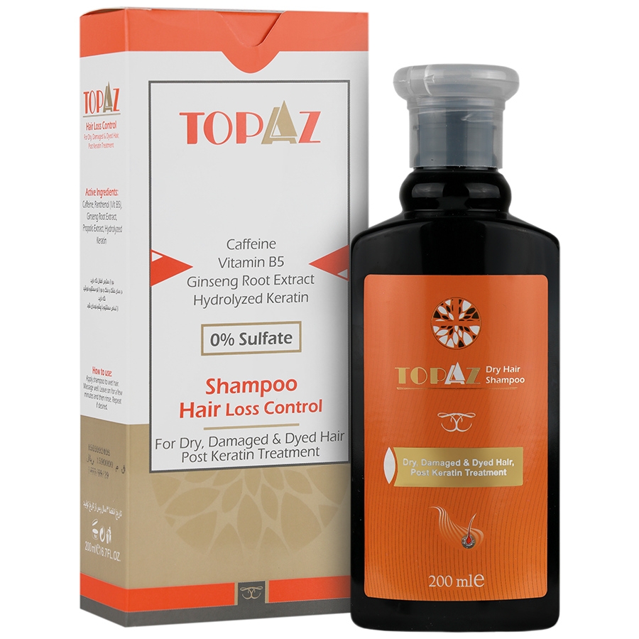 شامپو ضد ریزش  موهای خشک توپاژ