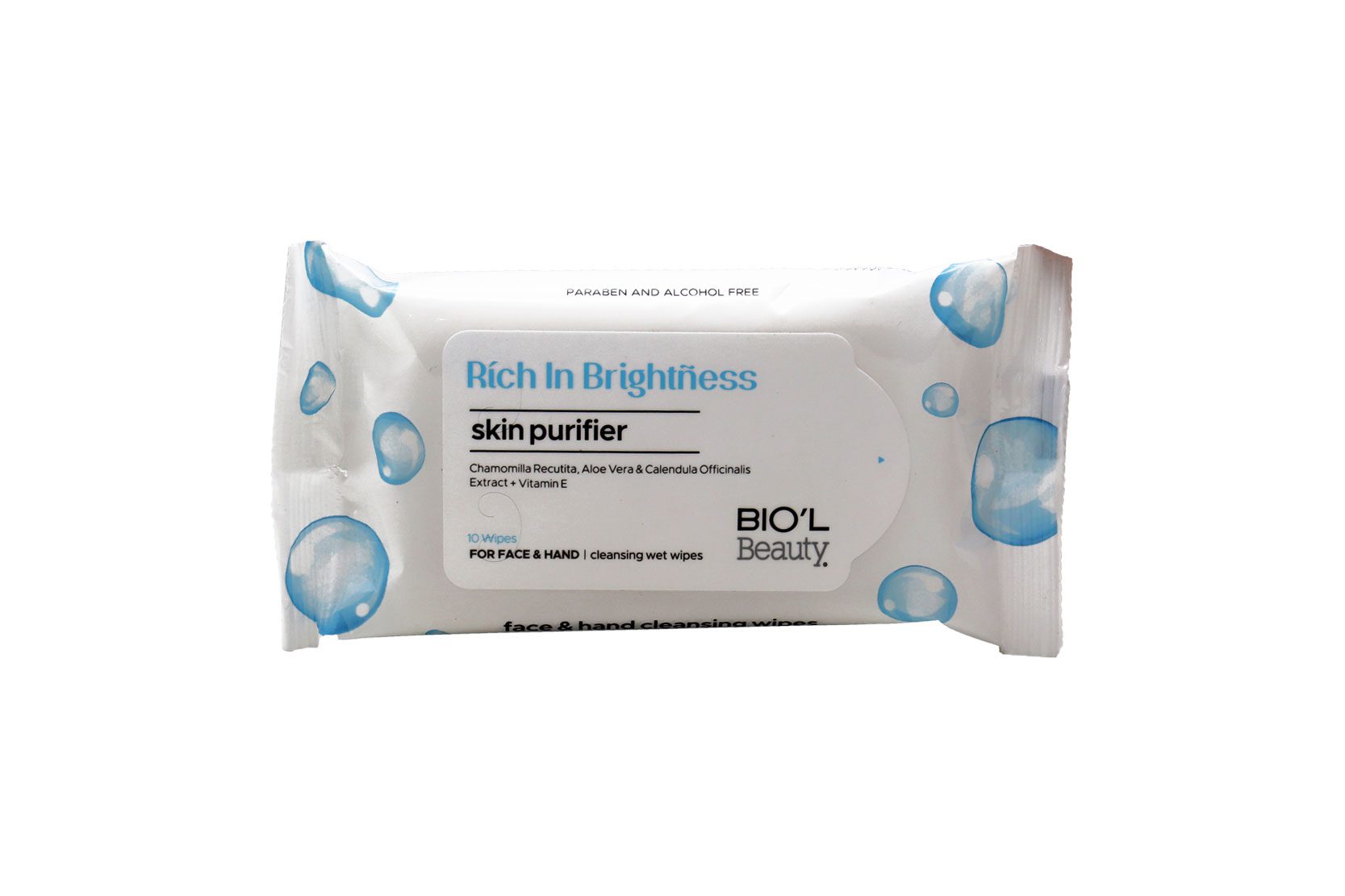 دستمال مرطوب پاک کننده و روشن کننده دست و صورت بیول 10 عدد